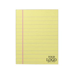 Classic Yellow Legal 8.5 x 11 With Logo Notepad