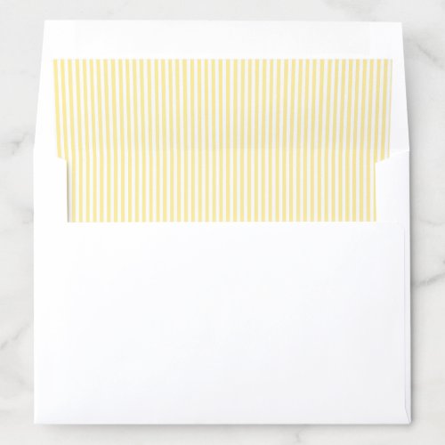 Classic Yellow Striped Wedding Envelope Liner