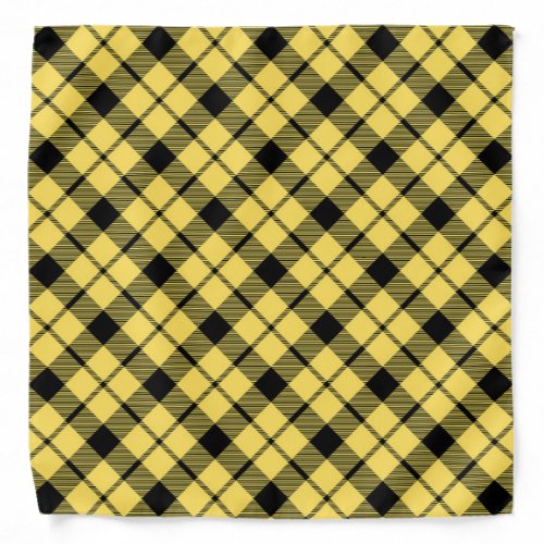 Classic yellow tartan pattern buffalo plaid like bandana