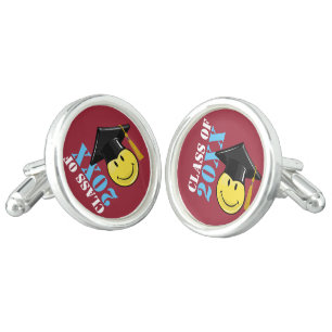 Classic Yellow With A Graduation Cap Cufflinks