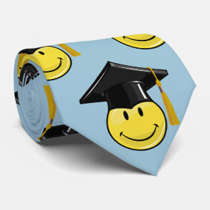 Classic Yellow With A Graduation Cap Neck Tie