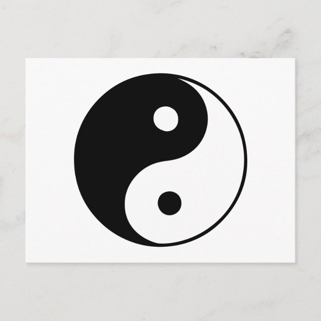 Classic Yin Yang Postcard (Front)