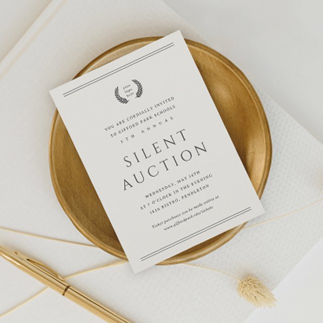 Classic Your Logo Here Business Silent Auction Invitation (Creator Uploaded)