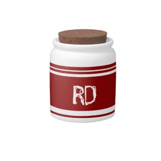 Classic ZALMAXI HOME Red White Candy Jar