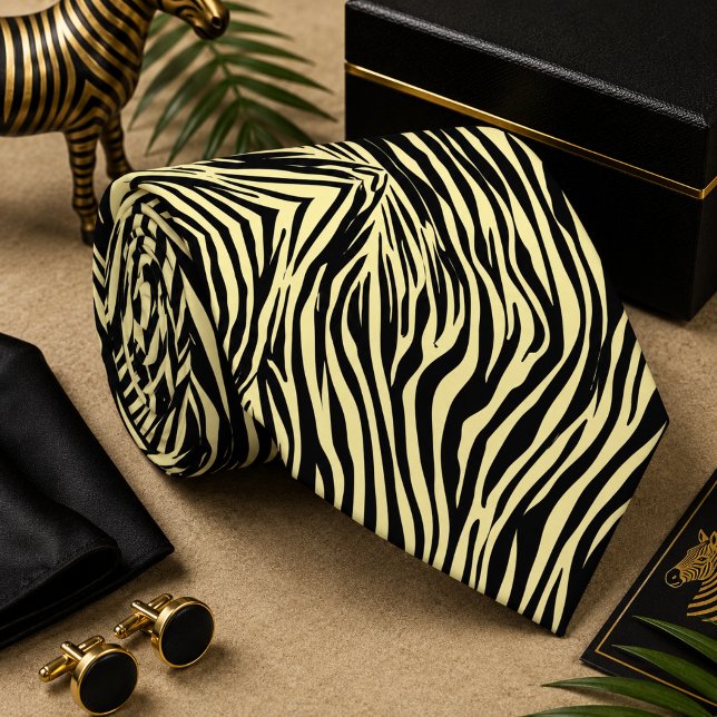 Classic Zebra Wild Animal Pattern Neck Tie (Creator Uploaded)