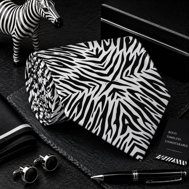 Classic Zebra Wild Animal Pattern Neck Tie (Creator Uploaded)