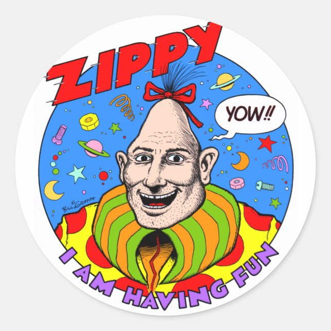 Classic Zippy Sticker (Front)