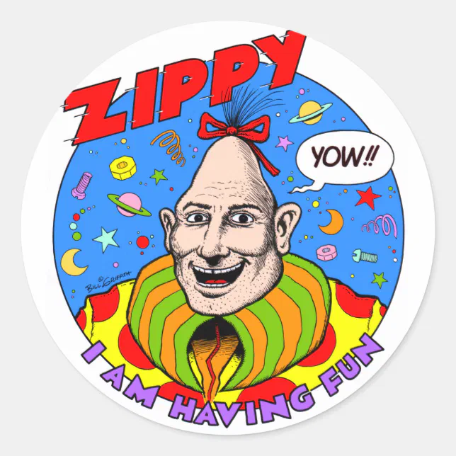 Zippy Sign Classic Zippy Sticker | Zazzle