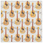 Classical Acoustic Guitars Music Notes Fabric