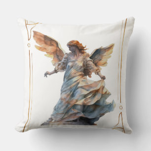 Classical Angel Statue Art Throw Pillow