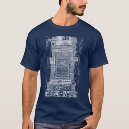 Classical Architecture Corinthian Column 1725 T_Shirt