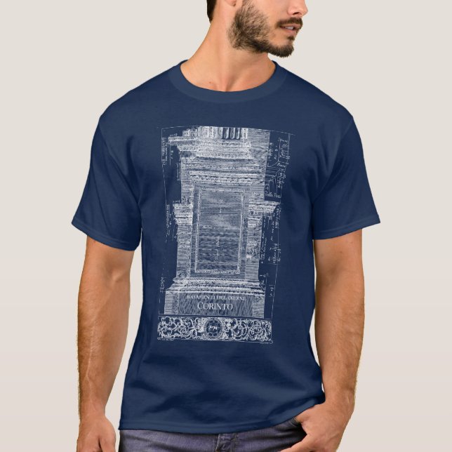 Classical Architecture, Corinthian Column 1725 T-Shirt (Front)