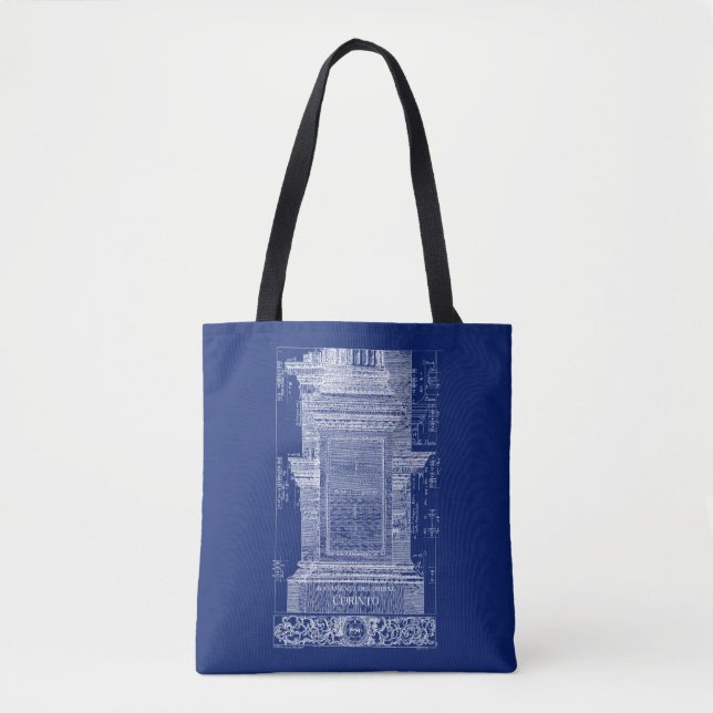 Classical Architecture, Corinthian Column 1725 Tote Bag (Front)