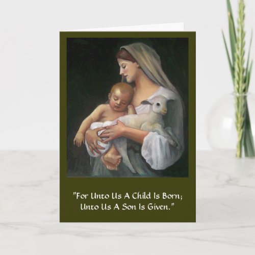 CLASSICAL ART CHRISTMAS CARD MADONNA  CHILD