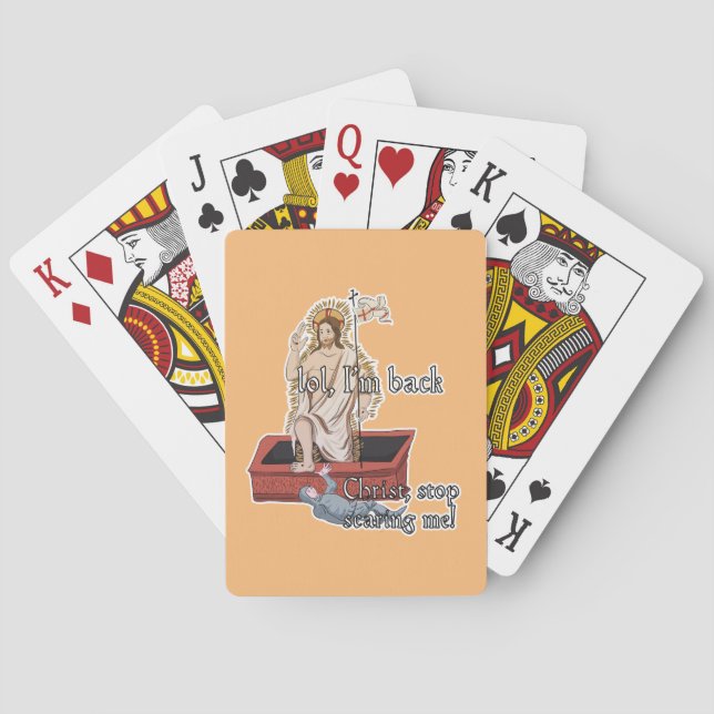 Classical art meme : Christ, stop scaring me Poker Cards (Back)
