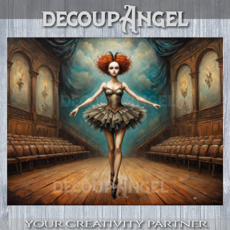 Classical Ballerina of Gothic Dance - Decoupage - Tissue Paper