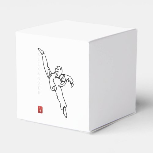 Classical Ballotin TAEKWONDO DWICHAGI back kick Favor Boxes