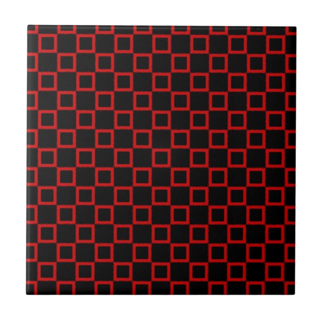 Classical black and red Tile (Front)