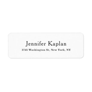 Classical Black & White Minimalist Professional Label