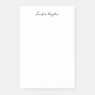 Classical Black & White Minimalist Professional Post-it Notes