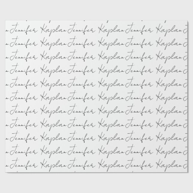 Classical Black & White Minimalist Professional Wrapping Paper (Flat)