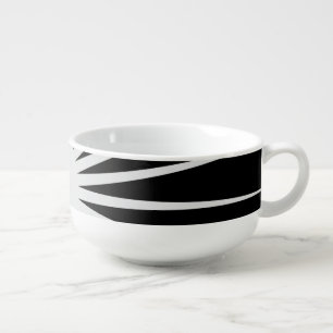 Classical Black & White Soup Mug