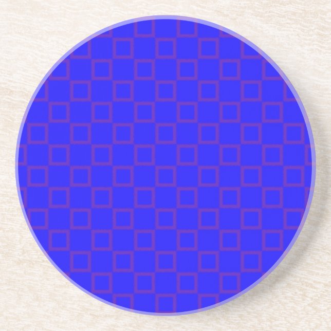 Classical blue and purple Sandstone Coaster (Front)