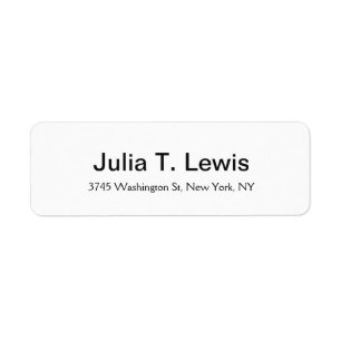 Classical Bold Text Elegant Plain Simple White Label