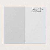 Classical Calligraphy Elegant Plain Simple Grey (Outside Unfolded)