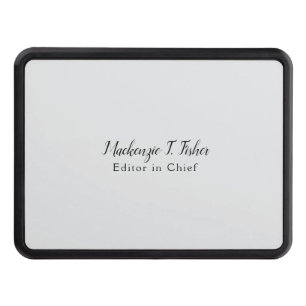 Classical Calligraphy Elegant Plain Simple Grey Hitch Cover