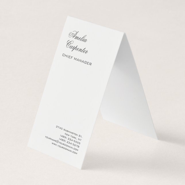 Classical Calligraphy Minimalist Professional Business Card (Front)