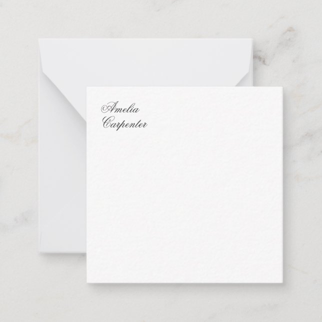 Classical Calligraphy Minimalist Professional Note Card (Front)