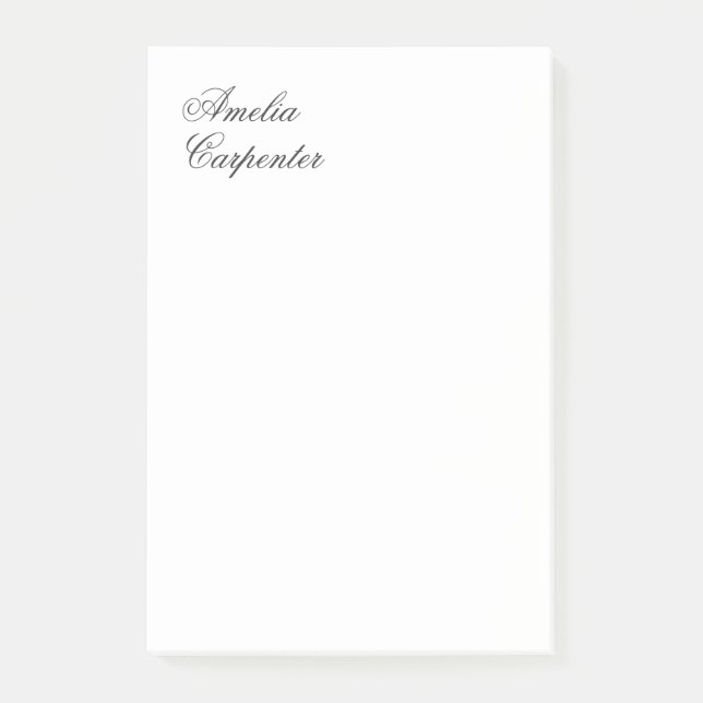 Classical Calligraphy Minimalist Professional Post-it Notes (Front)