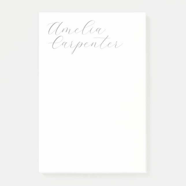 Classical Calligraphy Minimalist Professional Post-it Notes (Front)