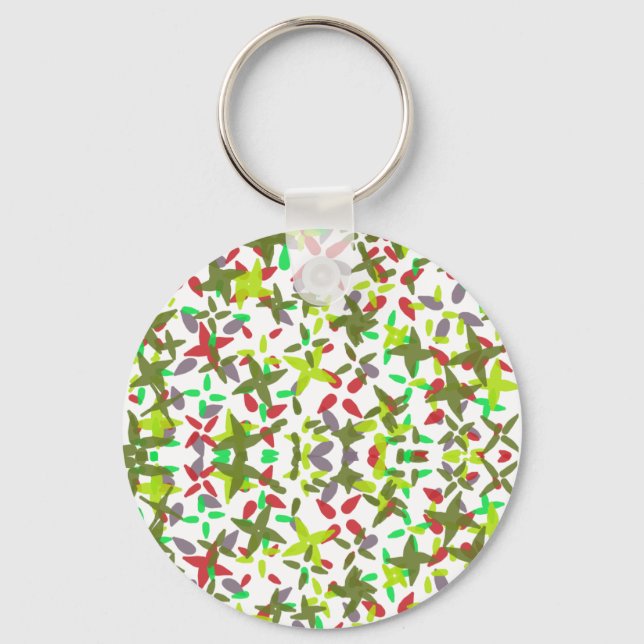  classical Christmas colors bright   Keychain (Front)