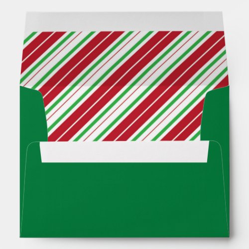 classical christmas stripes pre_addressed Envelope