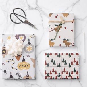 Classical Christmas Wrapping Paper Sheets