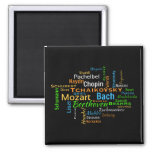 Classical Composers Word Cloud Magnet at Zazzle