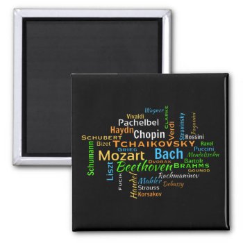 Classical Composers Word Cloud Magnet by OGormanMusic at Zazzle