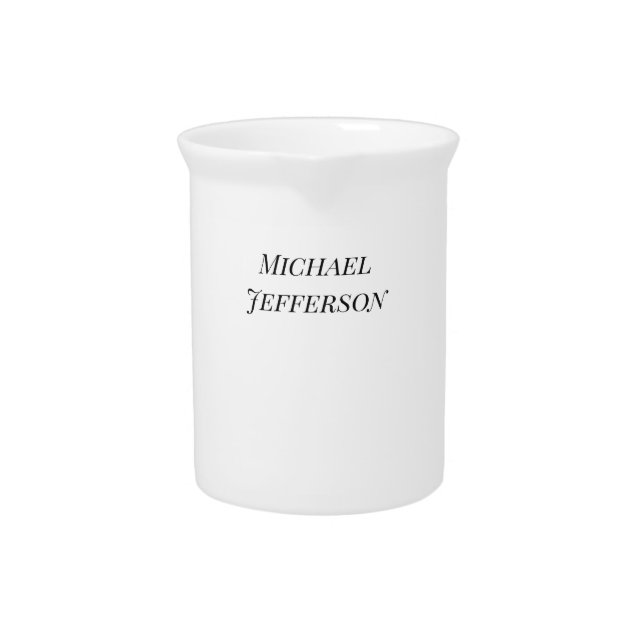 Classical Creative Trendy Black & White Beverage Pitcher (Front)