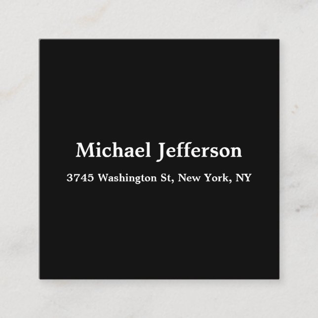 Classical Creative Trendy Black & White Enclosure Card (Front)