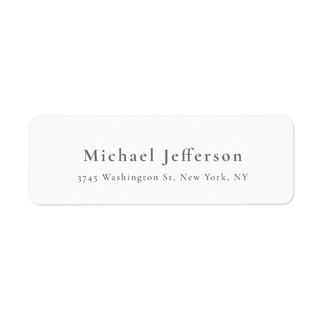 Classical Creative Trendy Black & White Label (Front)