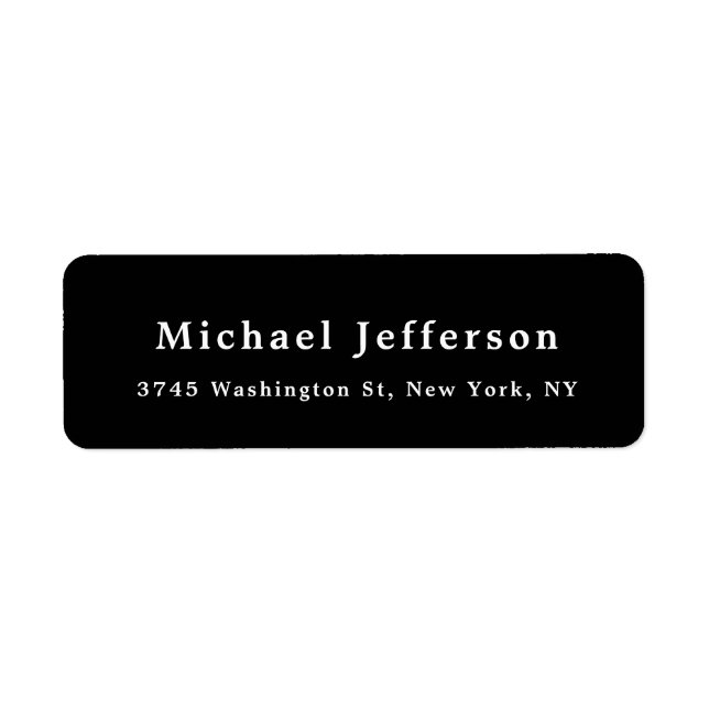 Classical Creative Trendy Black & White Label (Front)