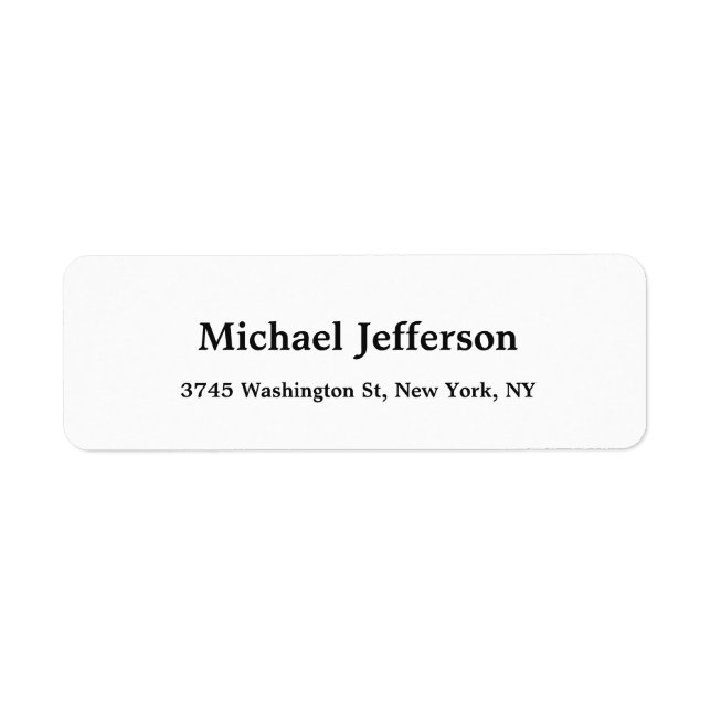 Classical Creative Trendy Black & White Label (Front)