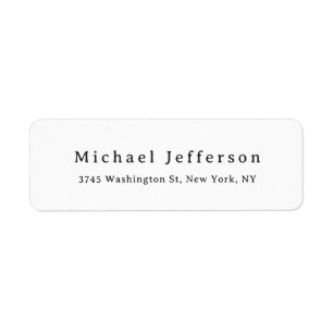 Classical Creative Trendy Black & White Minimalist Label