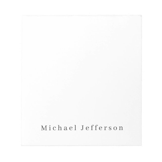 Classical Creative Trendy Black & White Minimalist Notepad (Front)