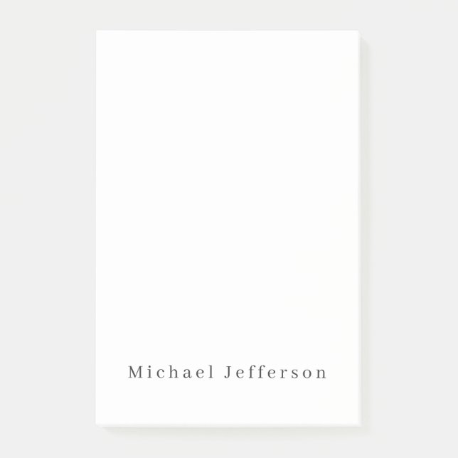 Classical Creative Trendy Black & White Minimalist Post-it Notes (Front)