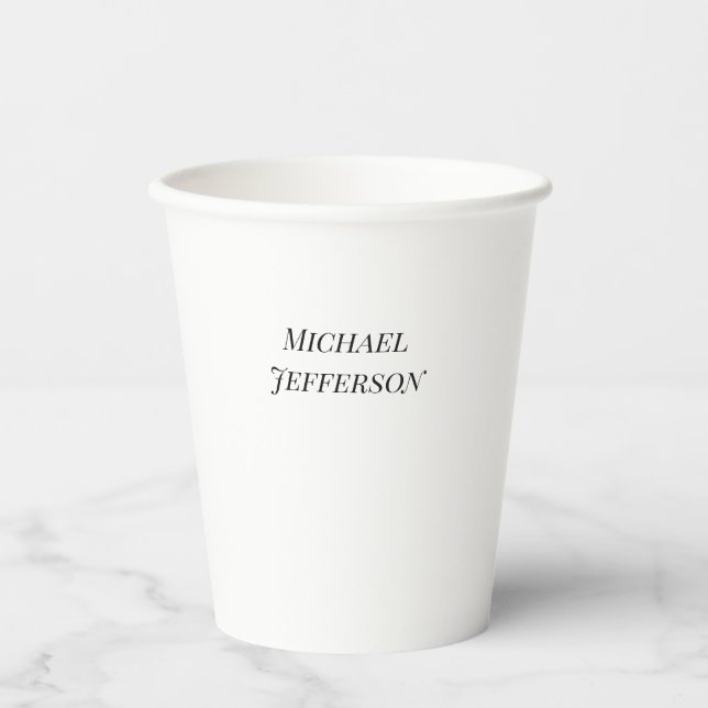 Classical Creative Trendy Black & White Paper Cups (Front)