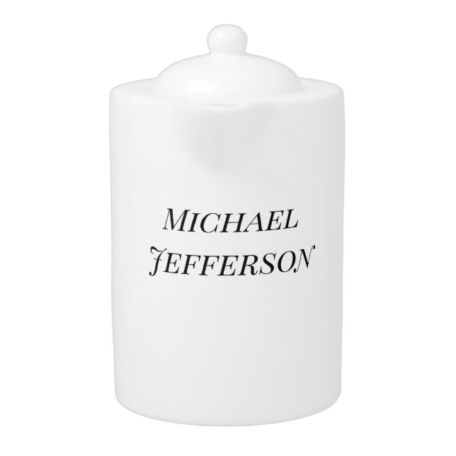 Classical Creative Trendy Black & White Teapot (Front)