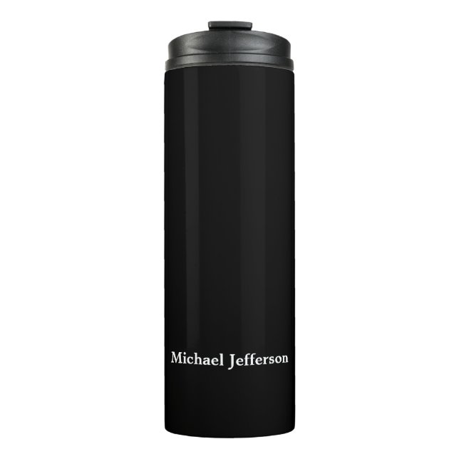 Classical Creative Trendy Black & White Thermal Tumbler (Front)